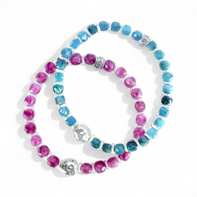 Lovingly Magenta Gemstone with Silver