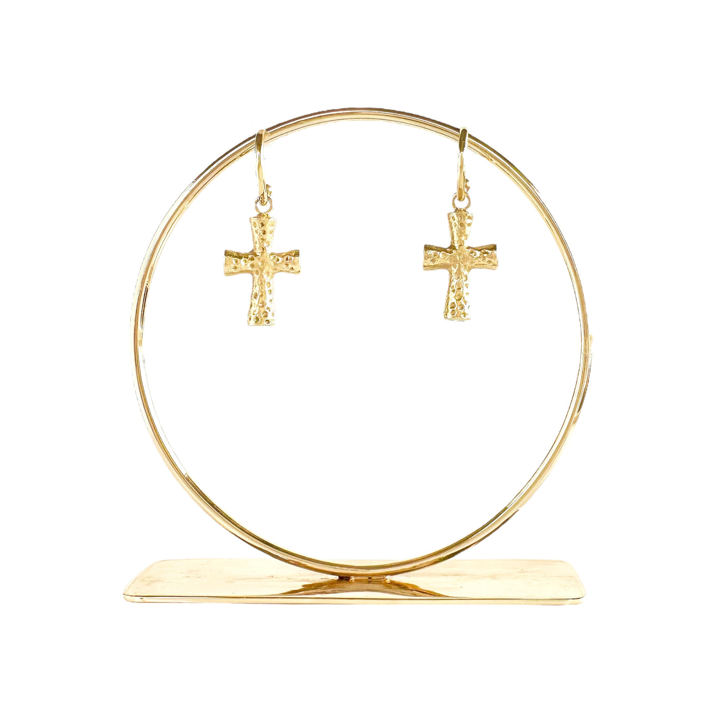 Santa Ana Cross Earrings - Gold