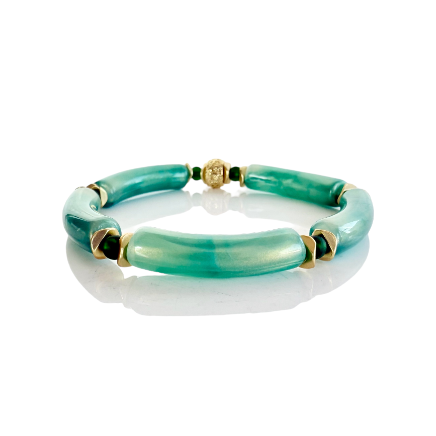 Eliza Paige - Polished Pearlized Green with Green