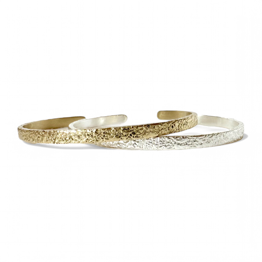 Textured & Tapered Mini Cuff - Gold