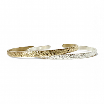 Textured & Tapered Mini Cuff - Gold