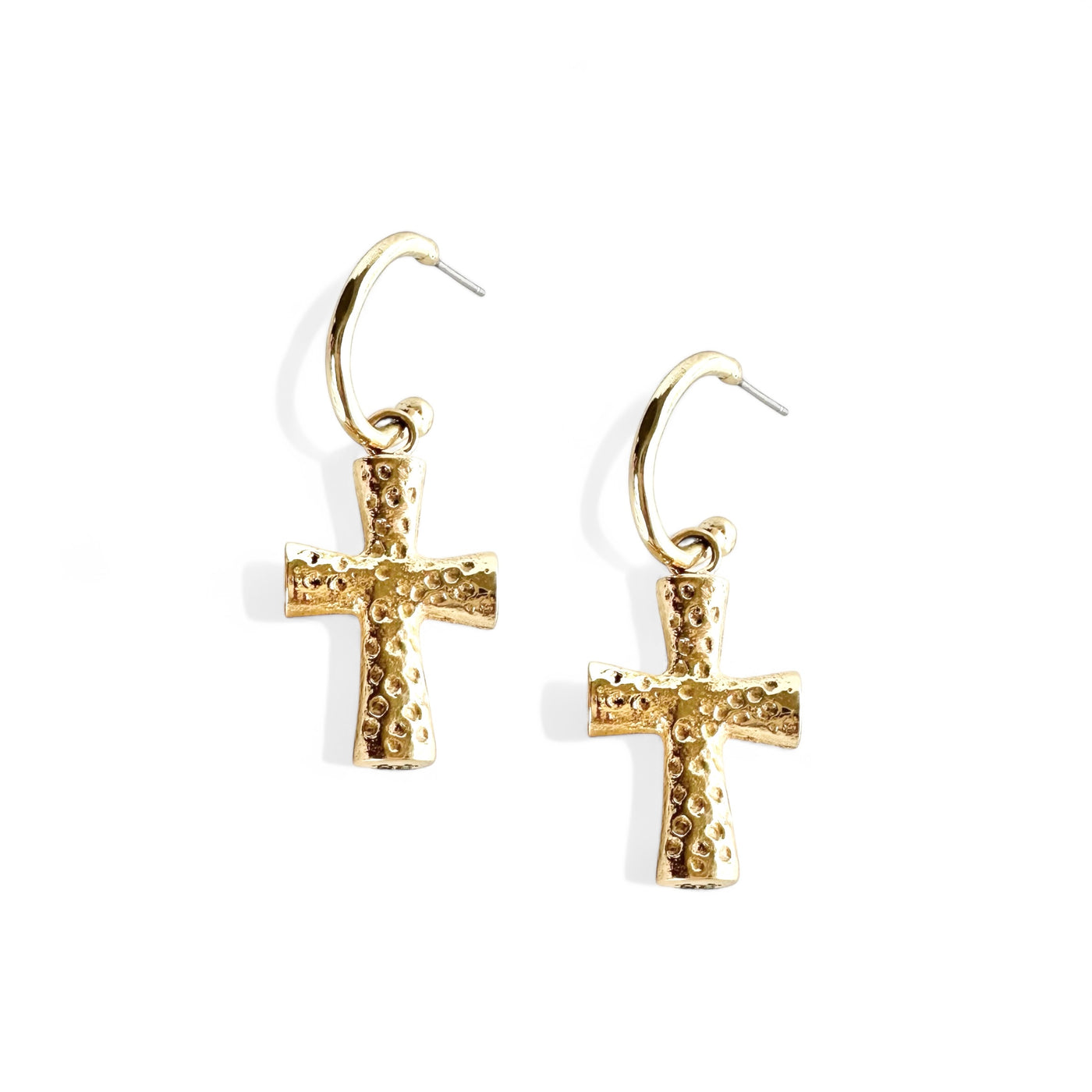 Santa Ana Cross Earrings - Gold