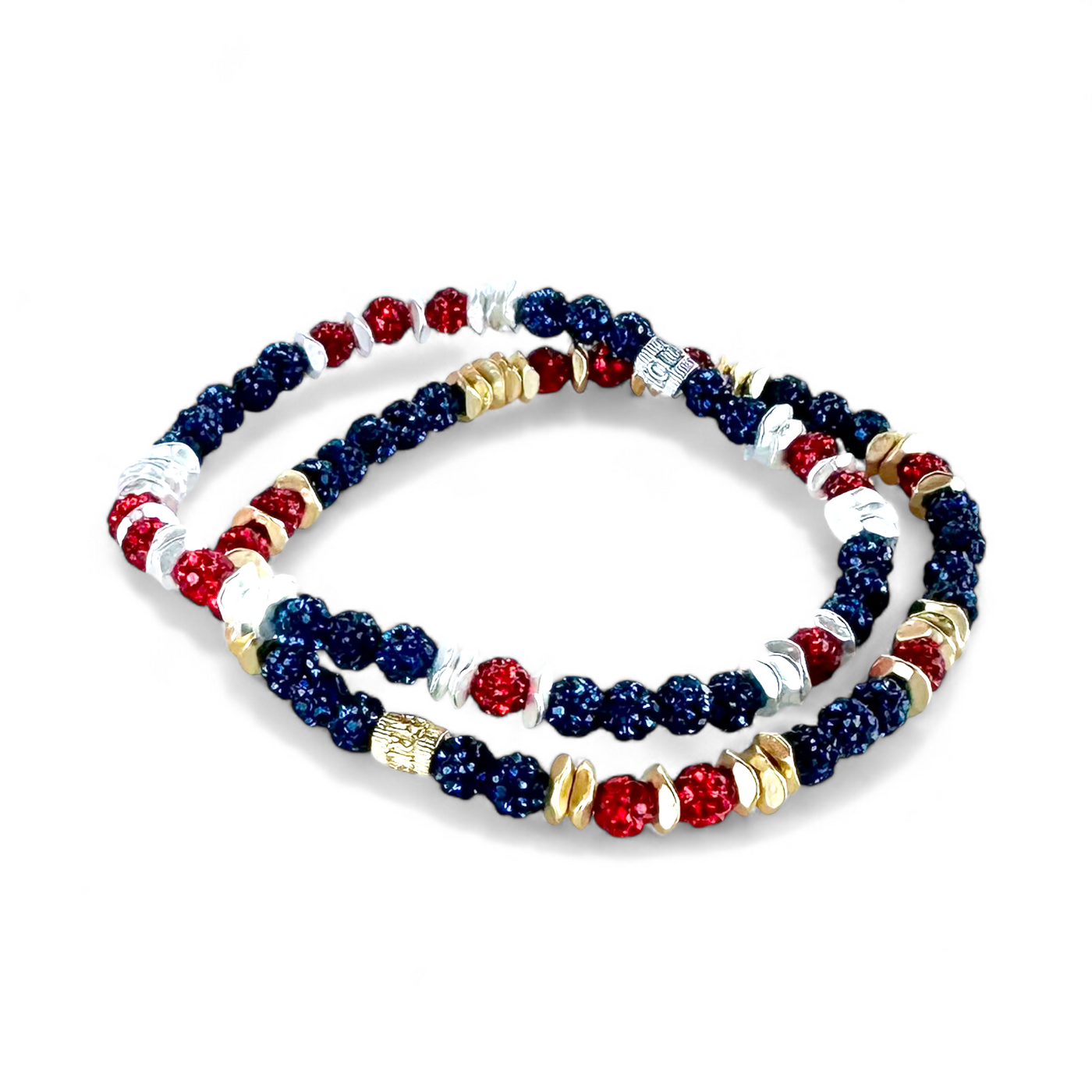 Mixed Reagan Bracelet - Navy and Red