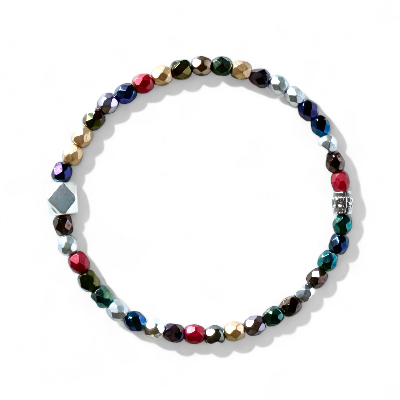 August Geometric Multi Beaded - Silver