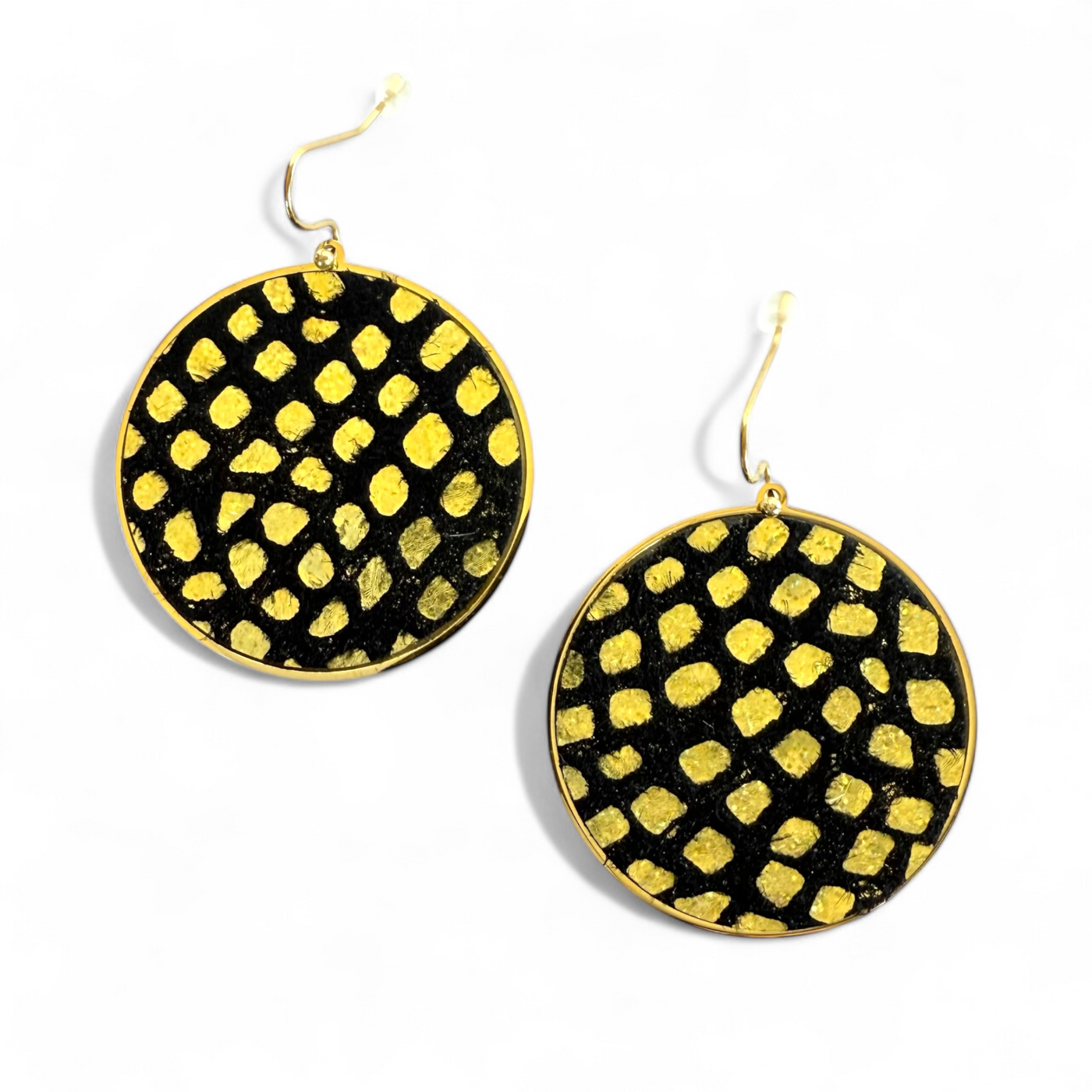 Golden Decadence Round Earrings on Gold-OTC