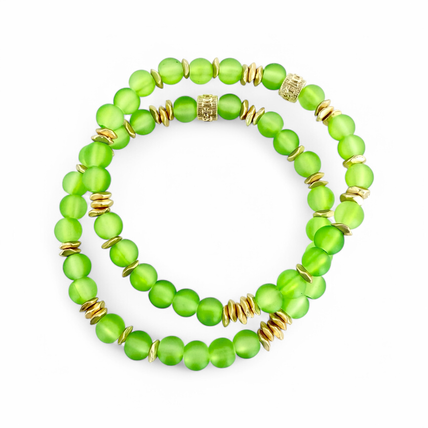 Beatrix - Lime with Gold