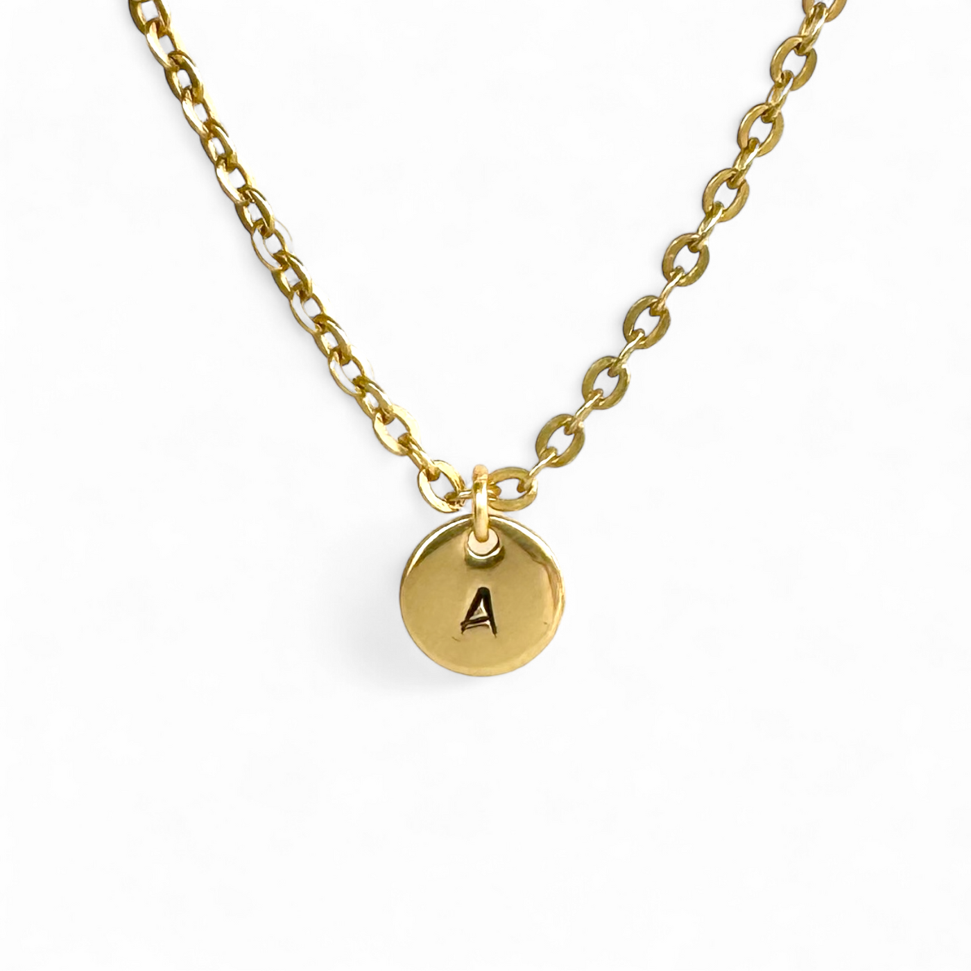 Ithaca Initial Necklace - Gold-Single Letter