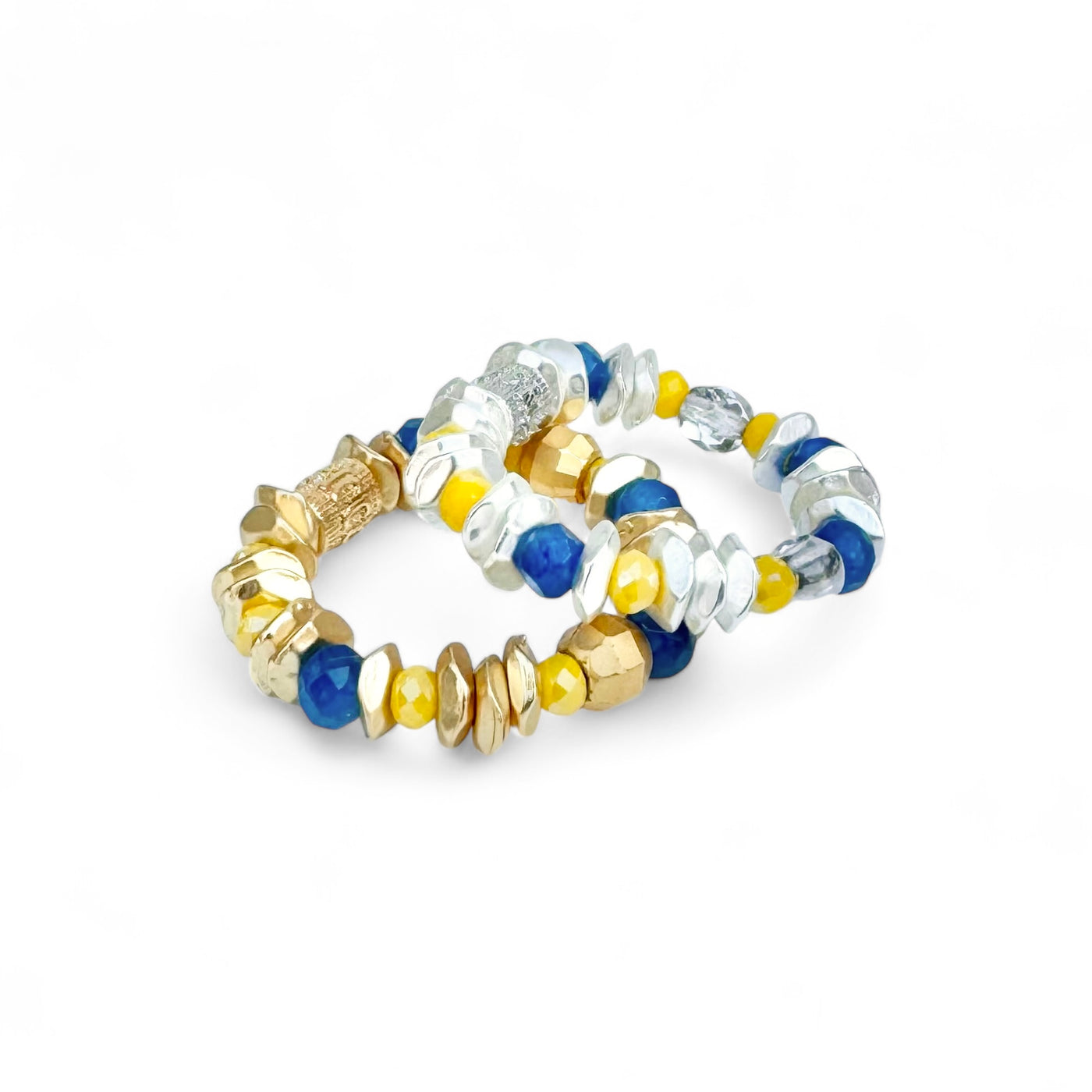 Hudson Gold Ring - Blue & Yellow