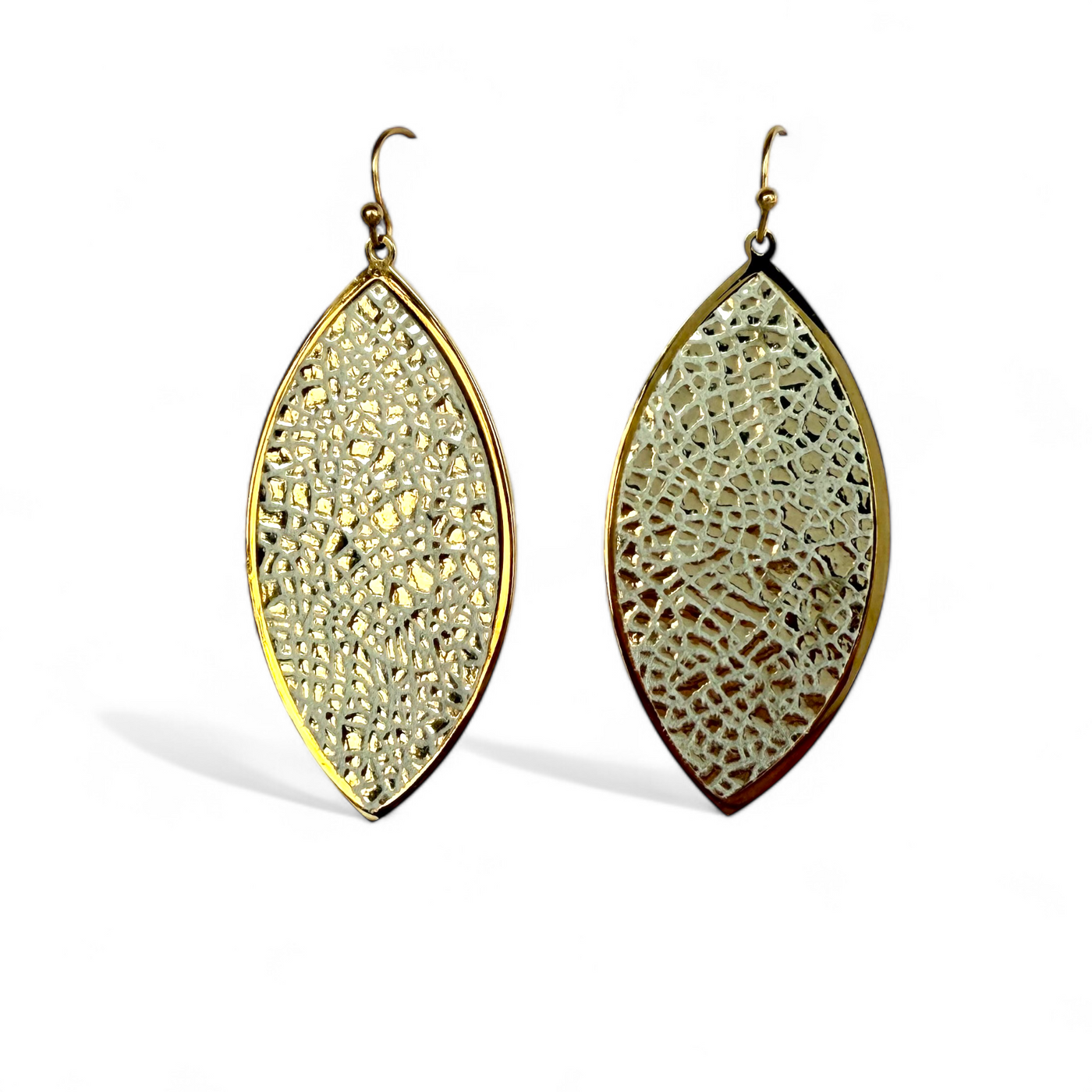 Auric Leaf Earrings on Gold-OTC