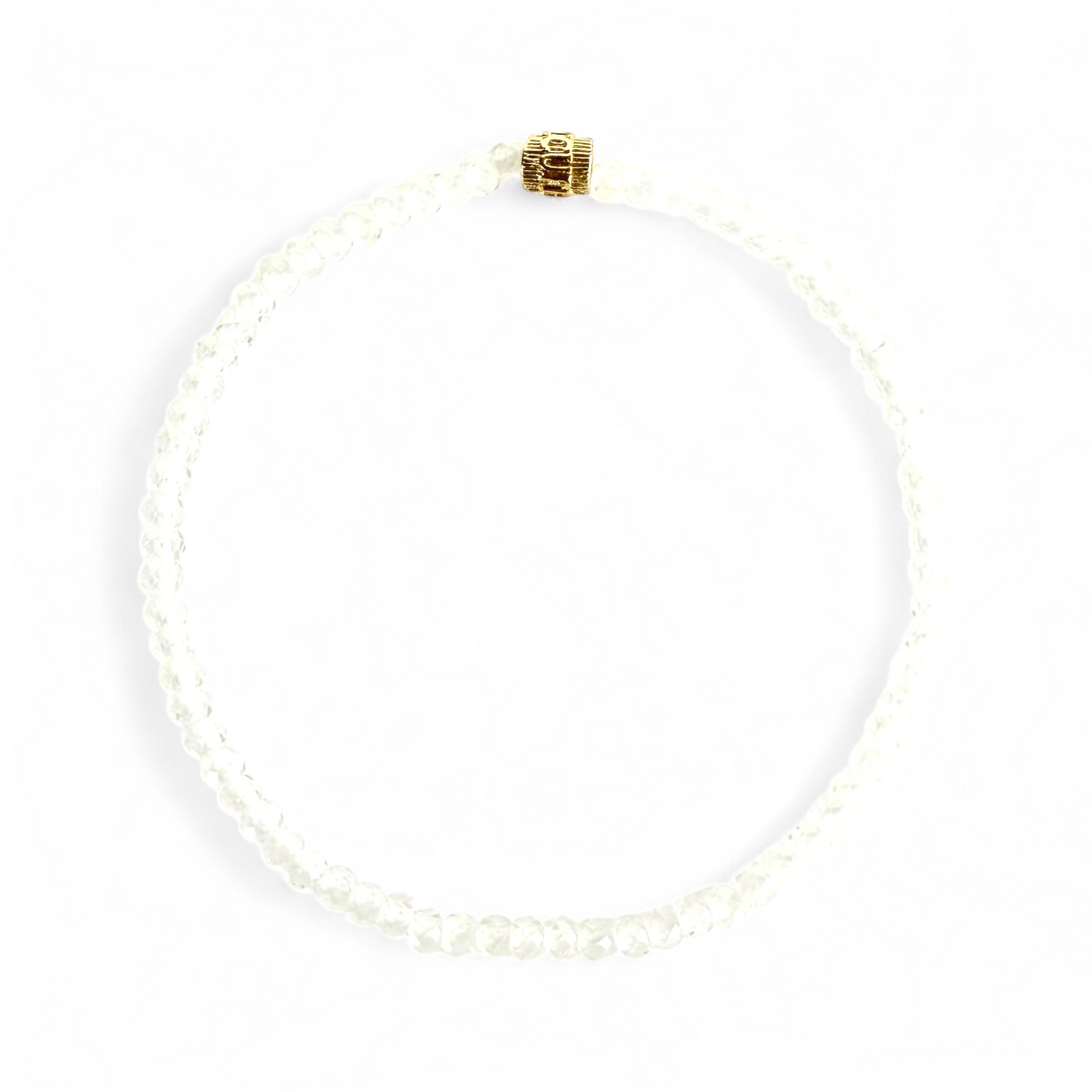 Olivia Mini - Frosted White with Gold