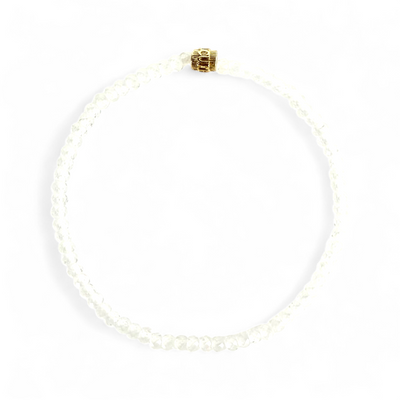 Olivia Mini - Frosted White with Gold