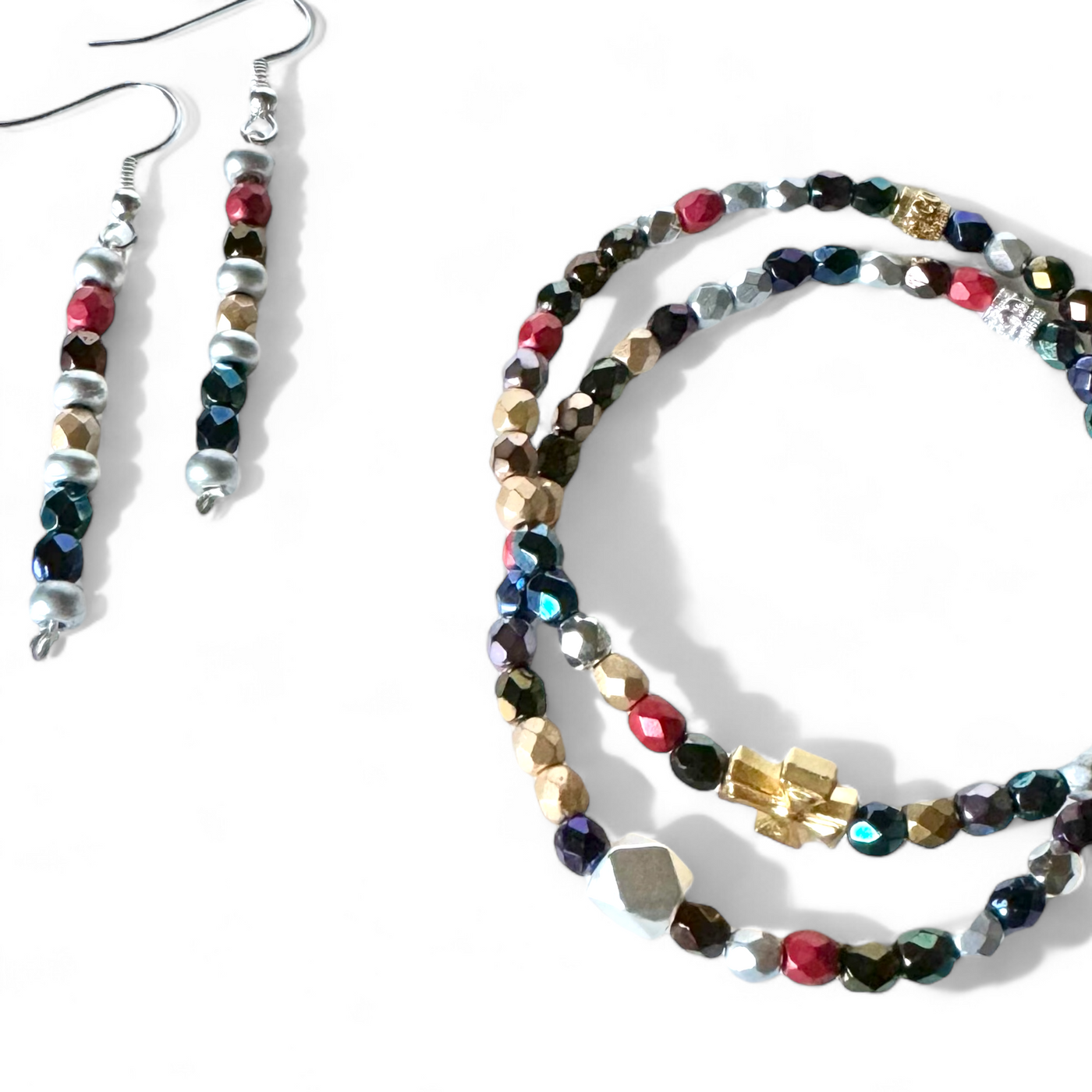 August Geometric Multi Beaded - Silver