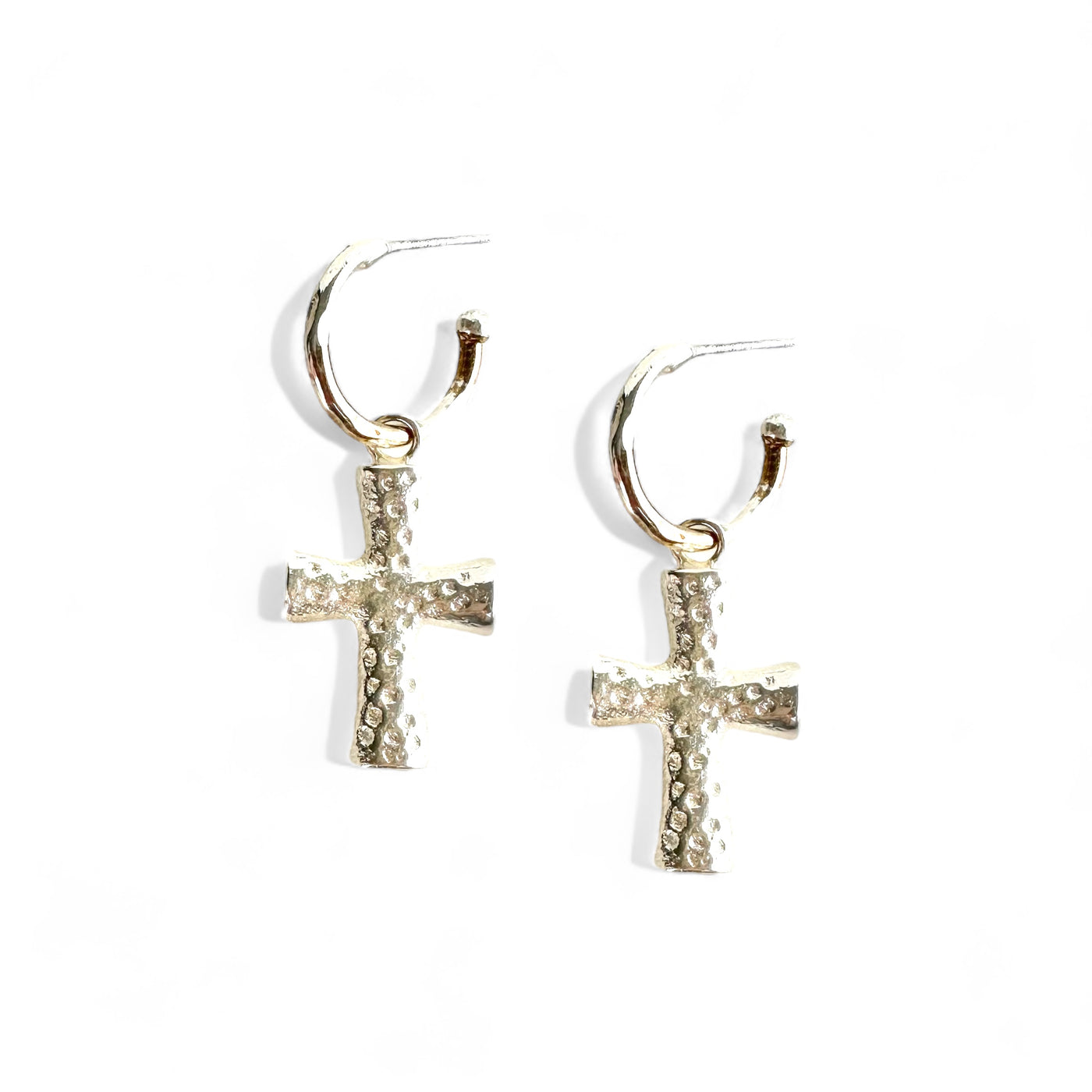 Santa Ana Cross Earrings - Silver