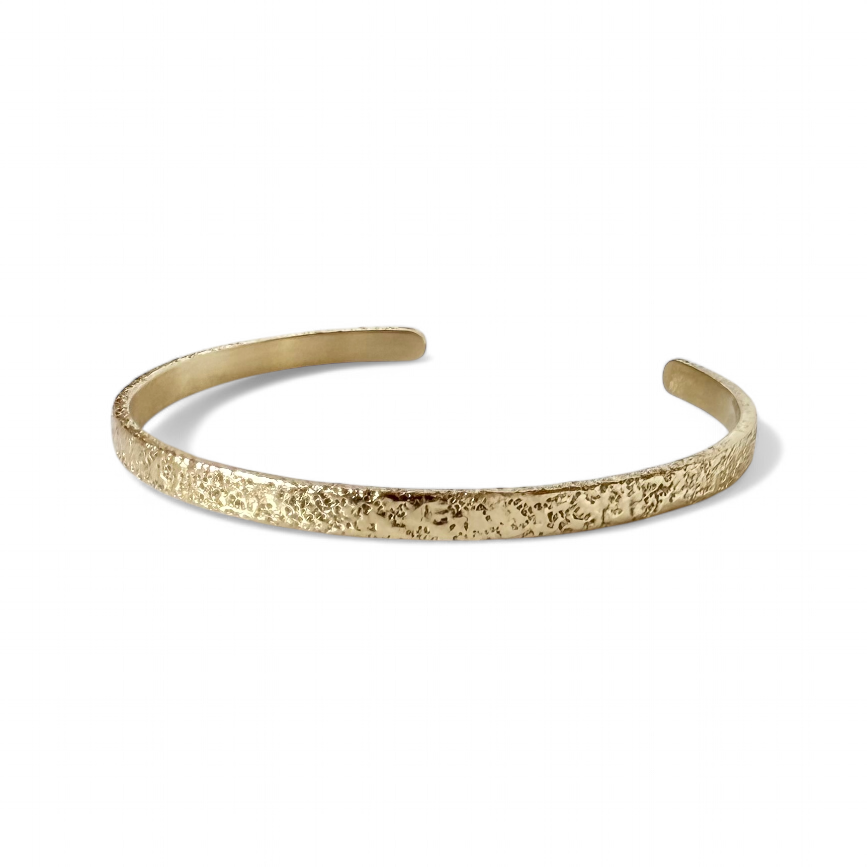 Textured & Tapered Mini Cuff - Gold