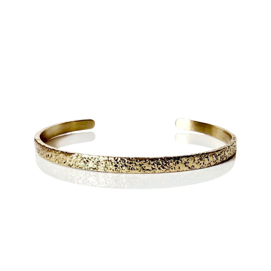 Textured & Tapered Mini Cuff - Gold