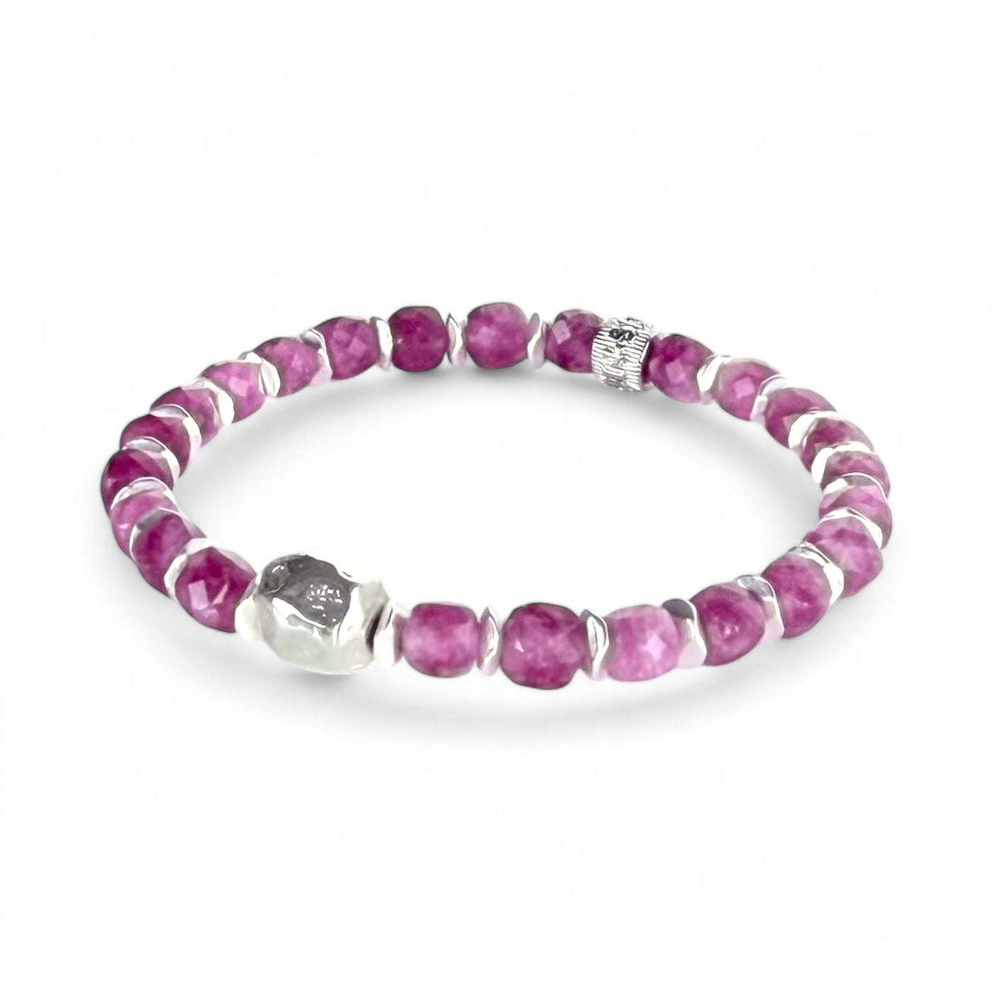 Lovingly Magenta Gemstone with Silver