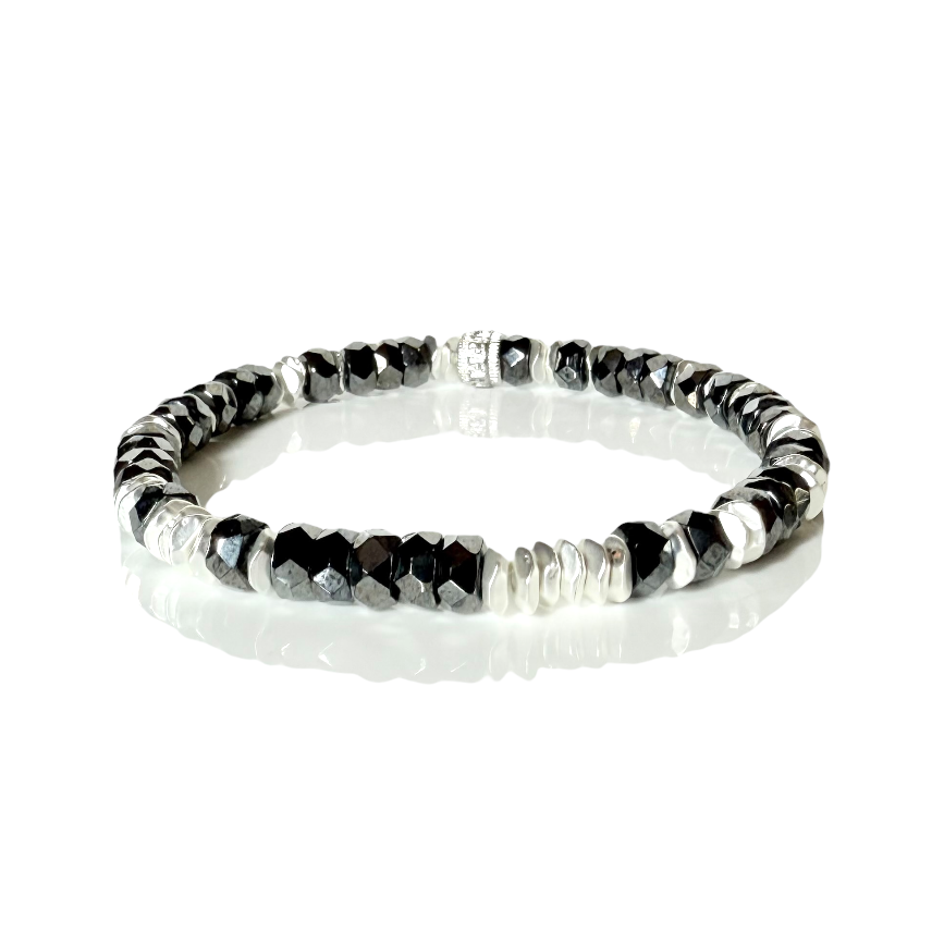 Elisabeth - Flawless Hematite with Silver