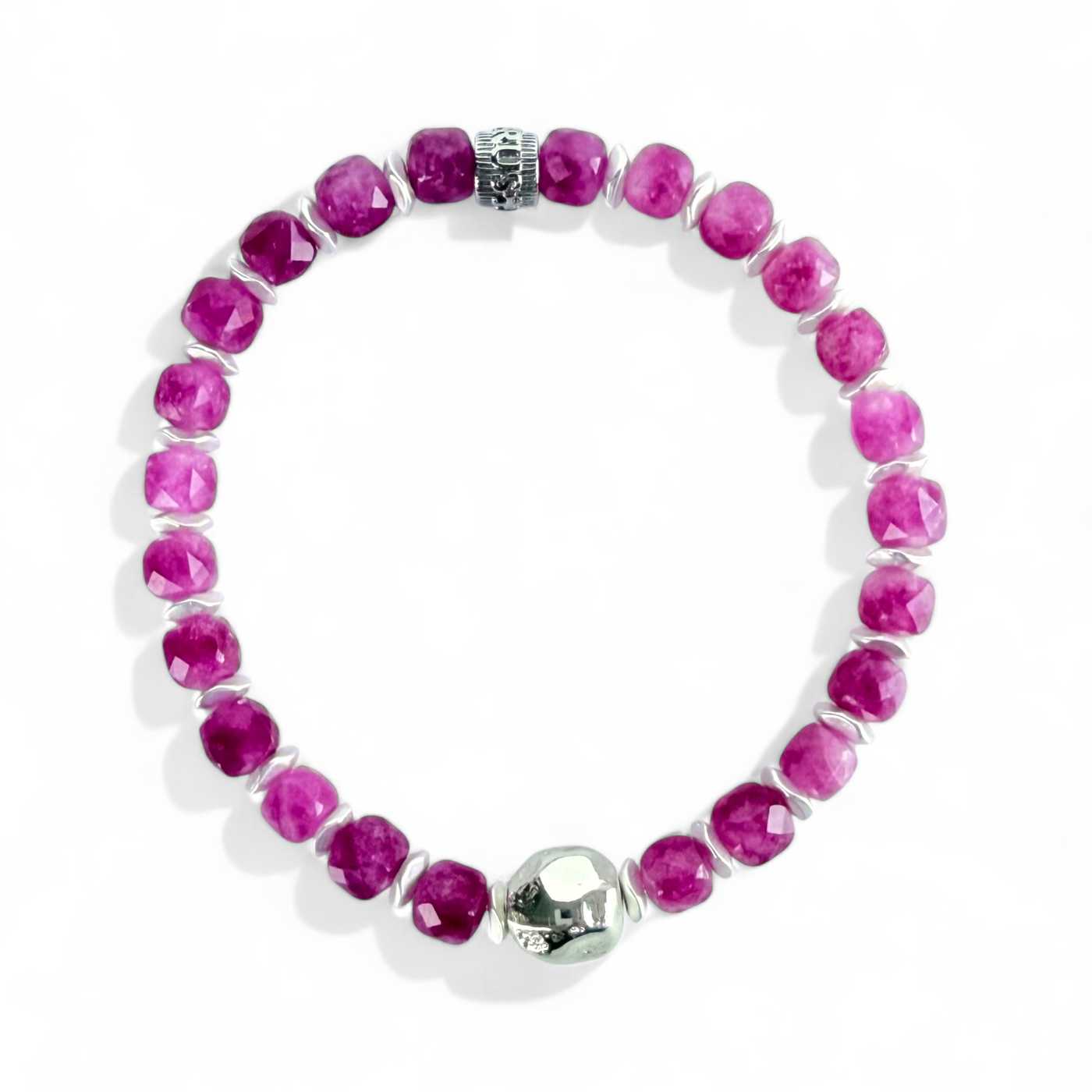 Lovingly Magenta Gemstone with Silver