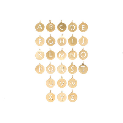 Kimbo- Single Initial Gold Charm - Navy