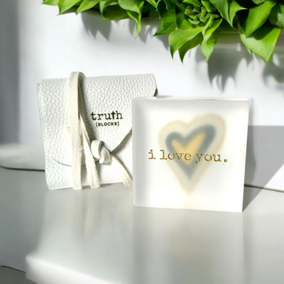 Golden Heart - I Love You 3x3 Truth Block