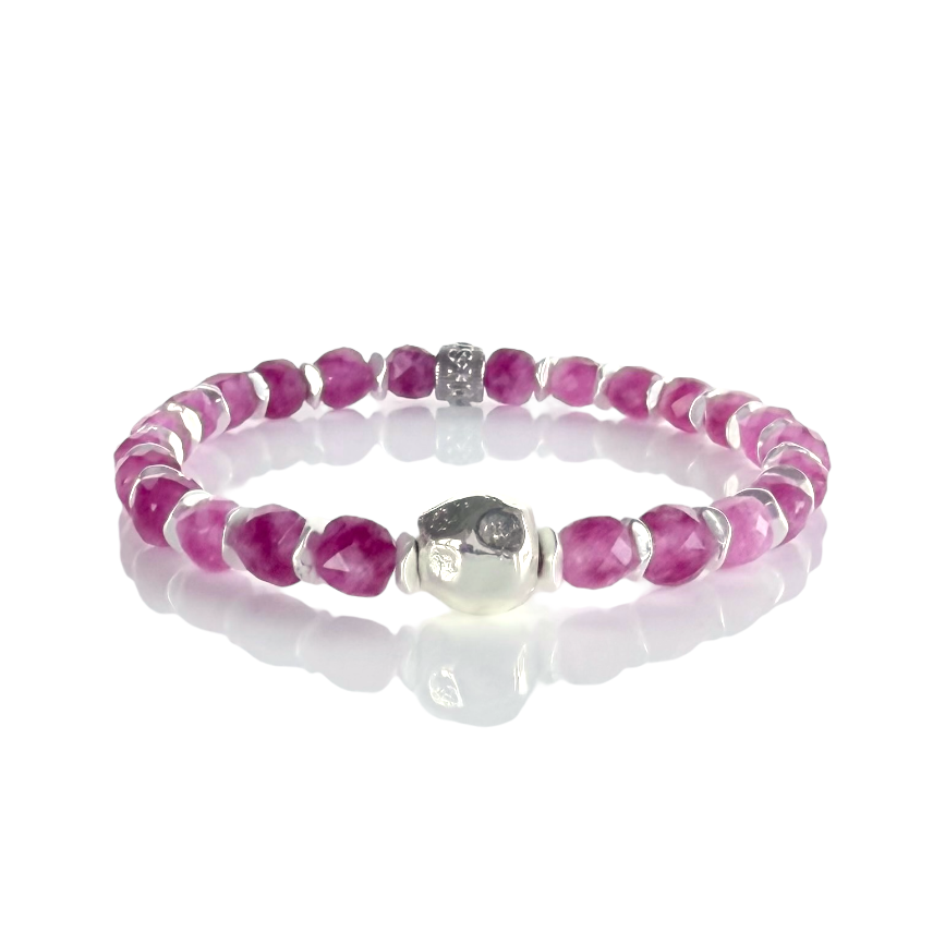 Lovingly Magenta Gemstone with Silver