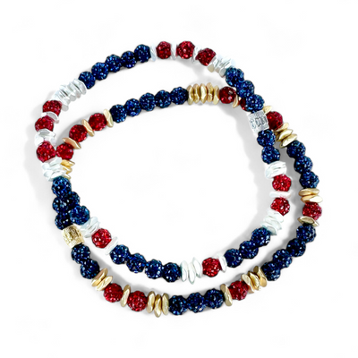 Mixed Reagan Bracelet - Navy and Red