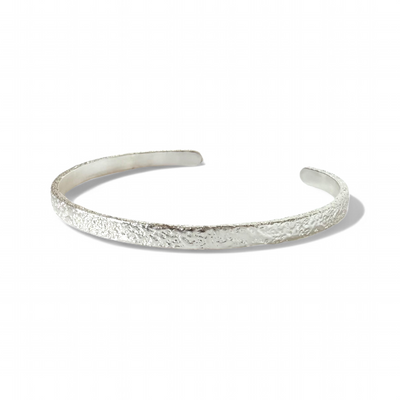 Textured & Tapered Mini Cuff - Silver