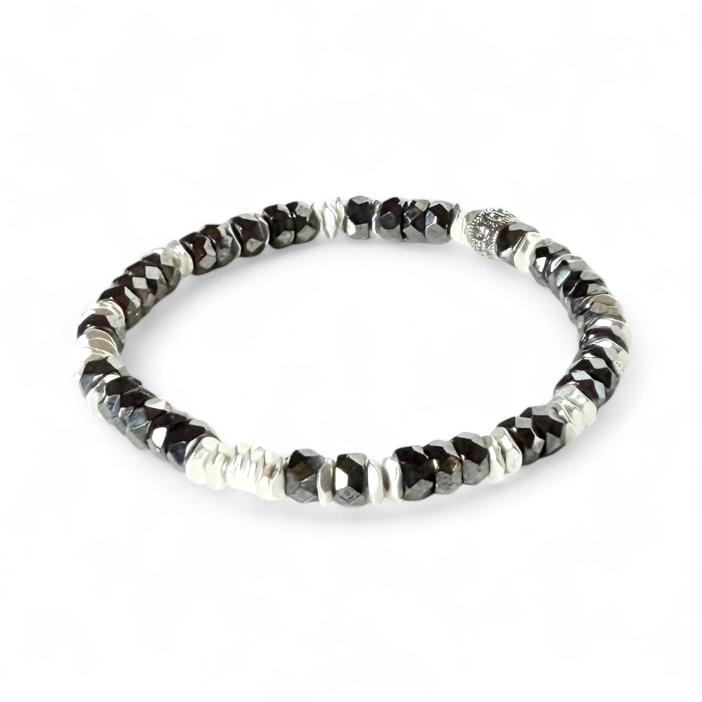 Elisabeth - Flawless Hematite with Silver