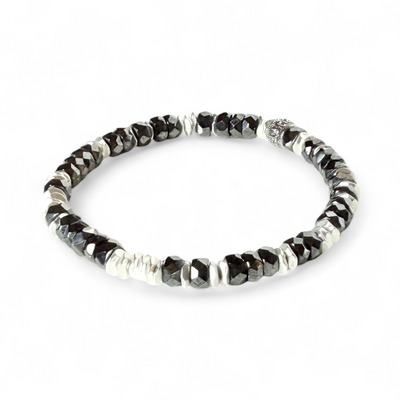 Elisabeth - Flawless Hematite with Silver