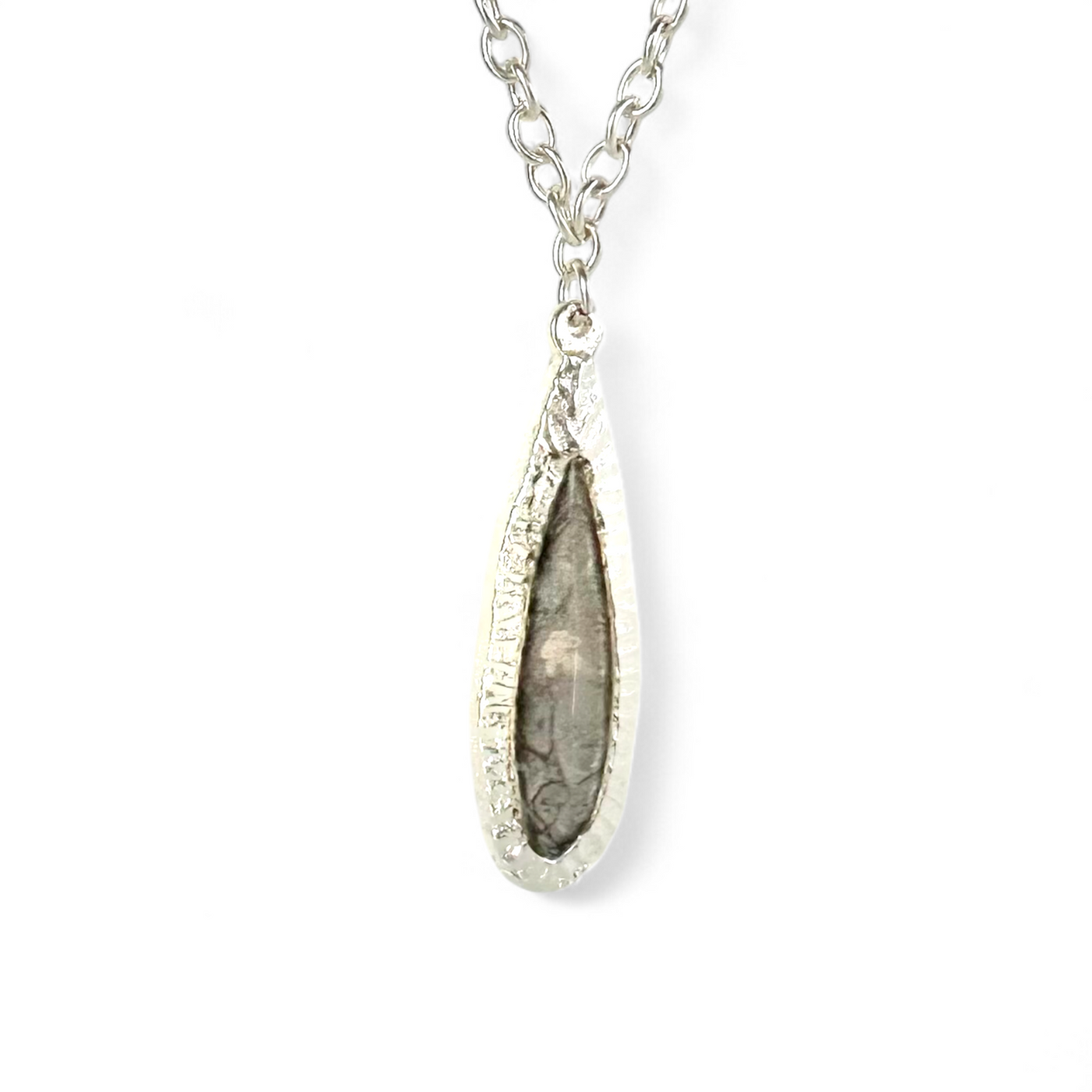 Frances Necklace - Silver Metallic in Silver