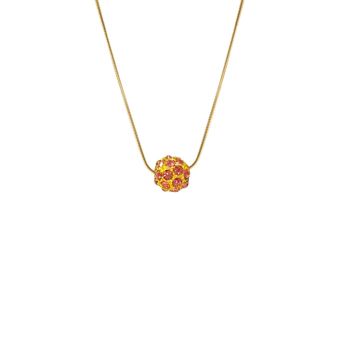 *Kenzie Necklace - Pink with Gold