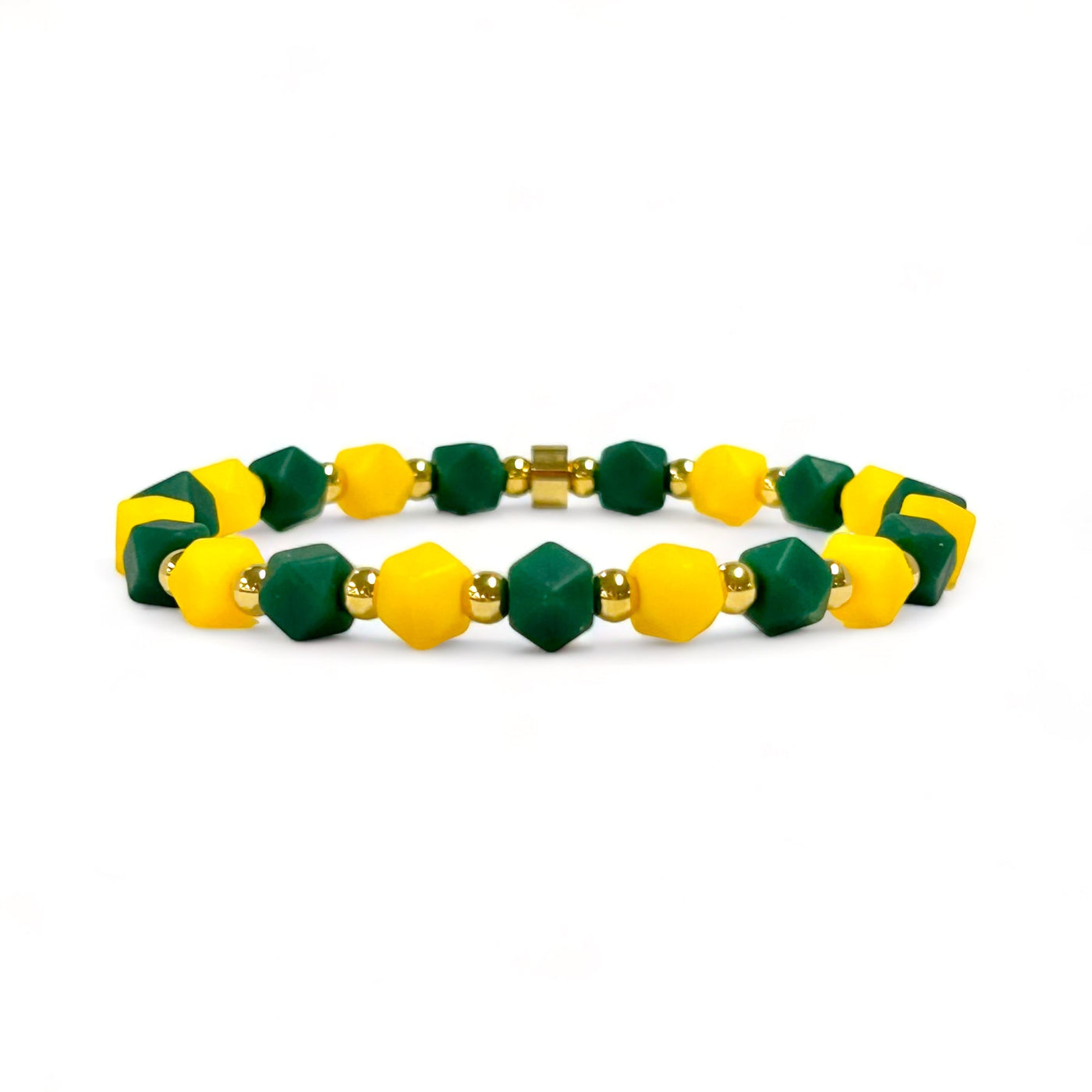 *Hexagon Bracelet Yellow and Green