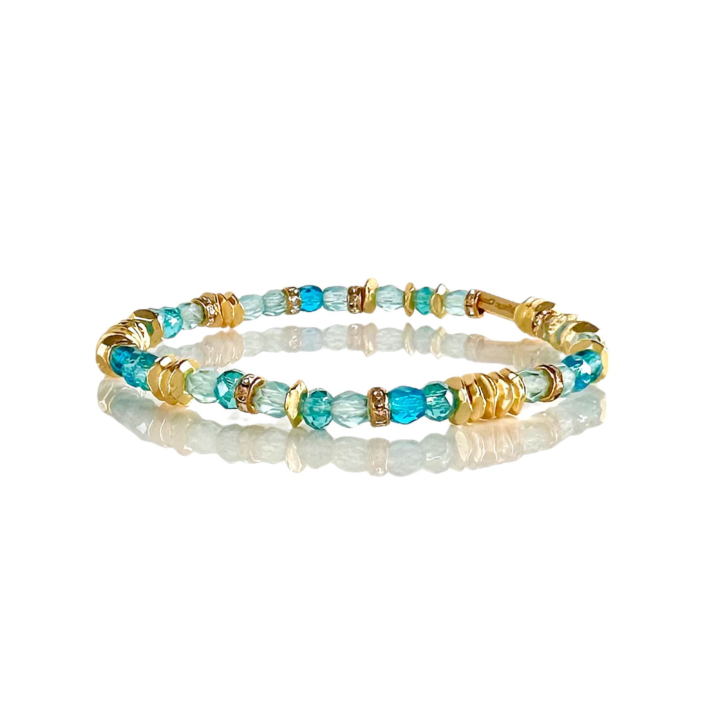 Venice Beaded Gold - Turquoise