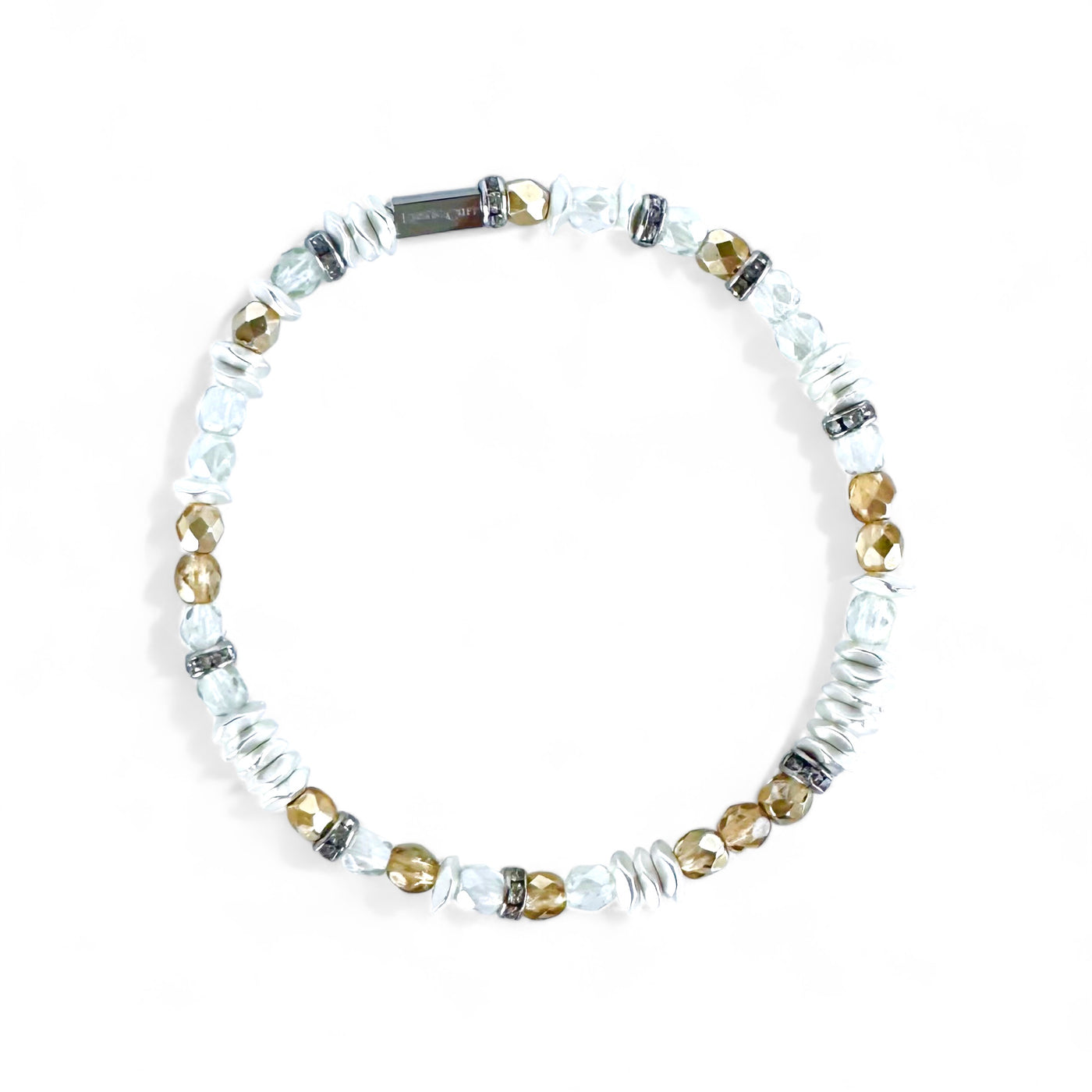 Venice Beaded Silver - Clear