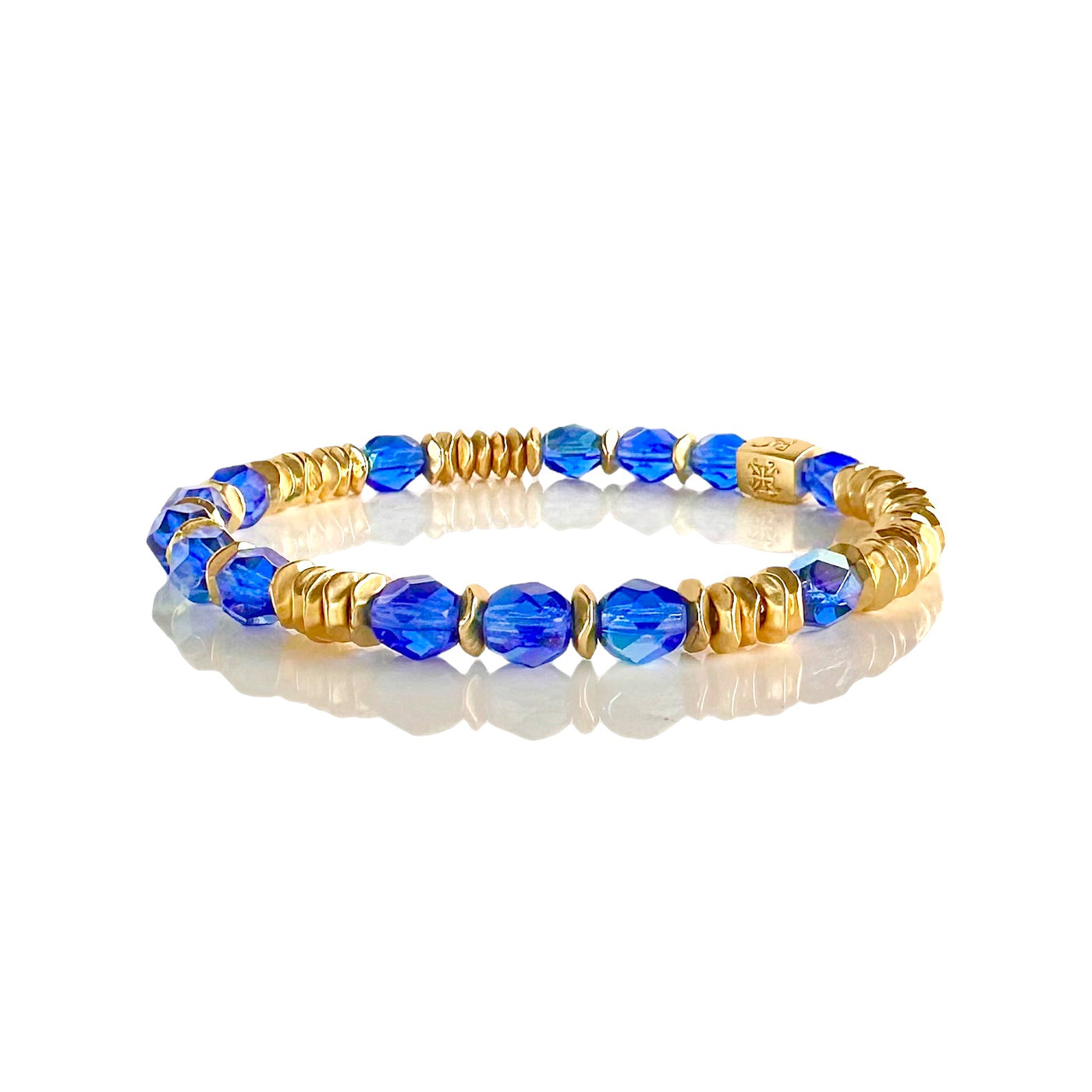 Florence Beaded  - Gold Blue
