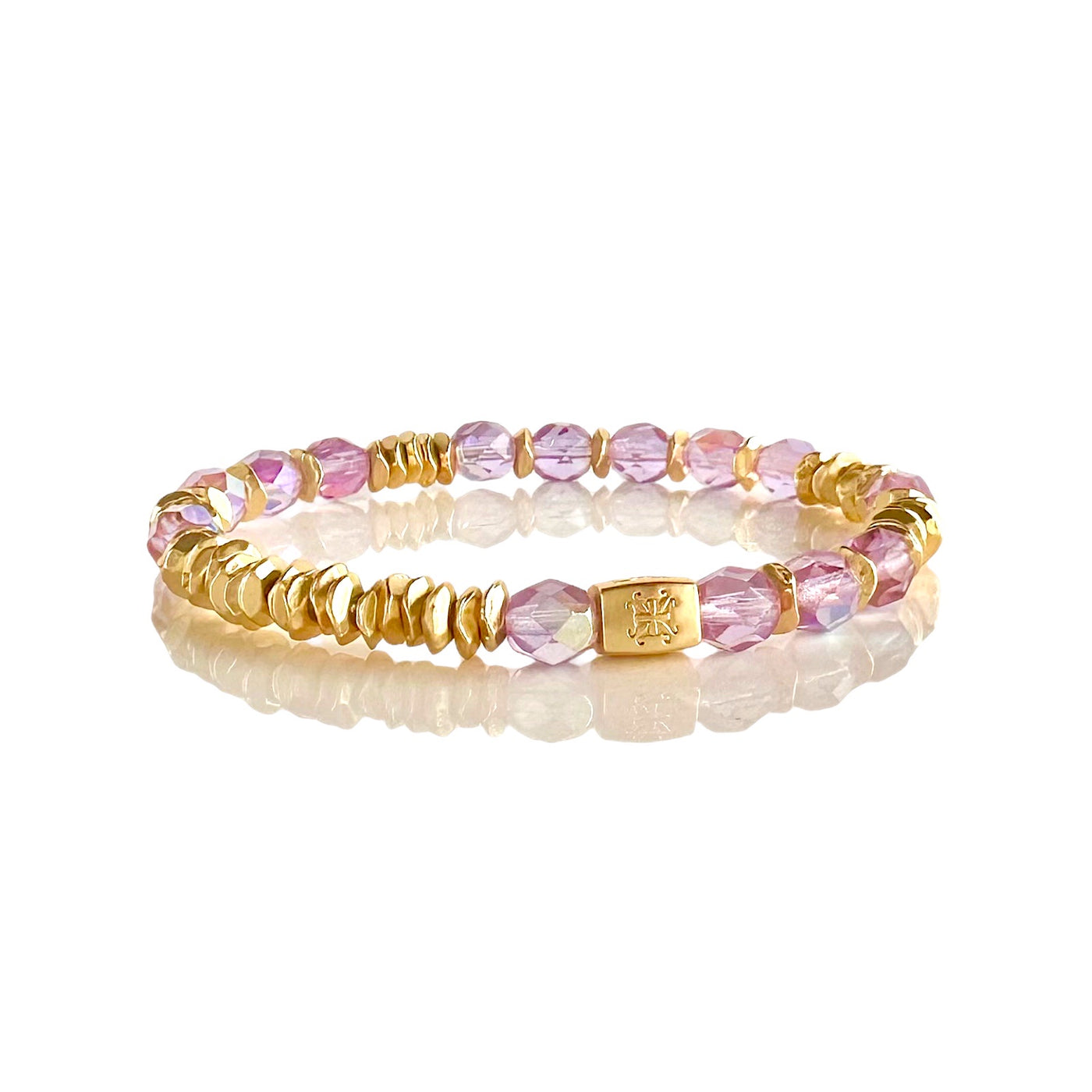 Florence Beaded  - Gold Lilac