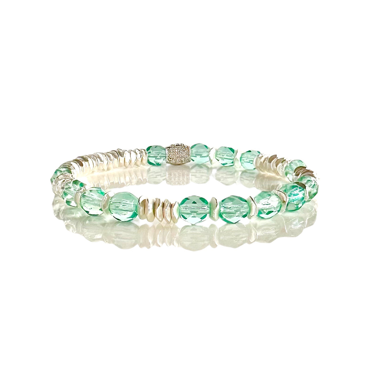 Florence Beaded - Silver Teal