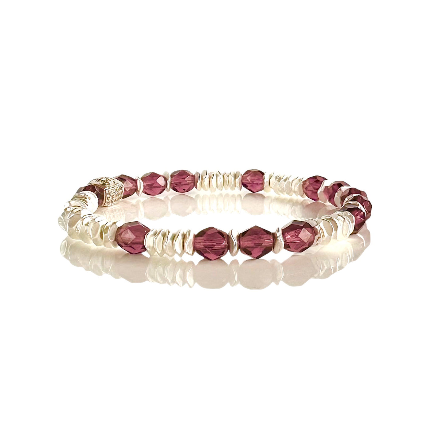 Florence Beaded - Silver Plum