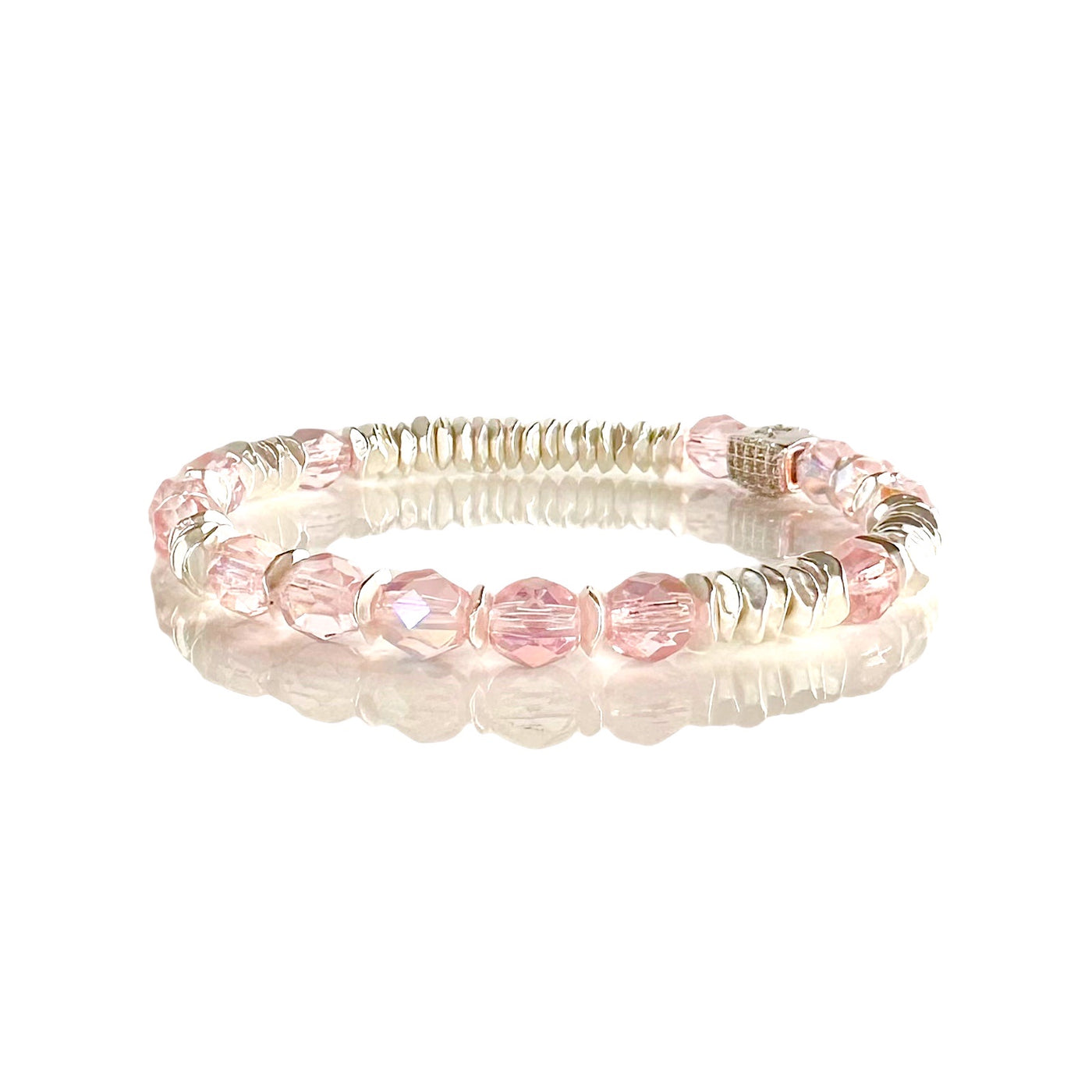 Florence Beaded - Silver Light Pink