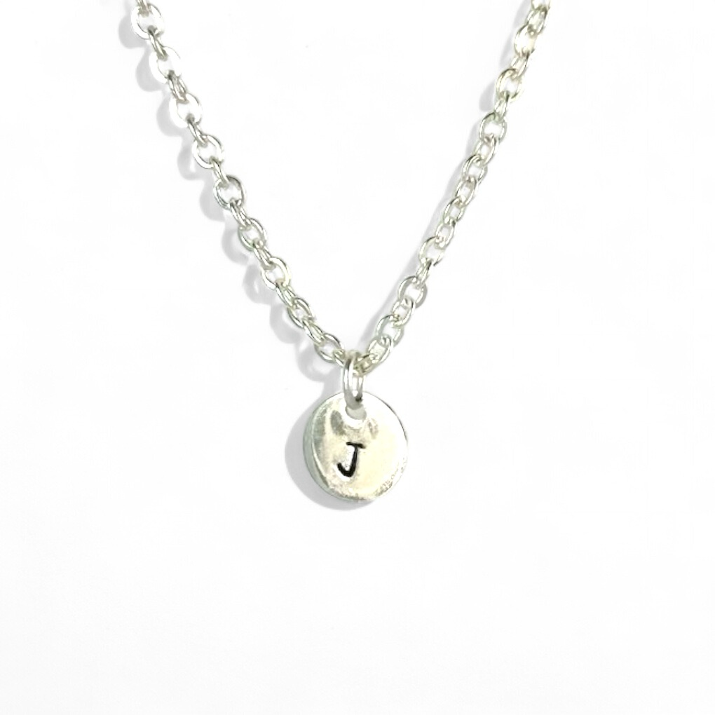 Ithaca Initial Necklace - Silver-Single Letter