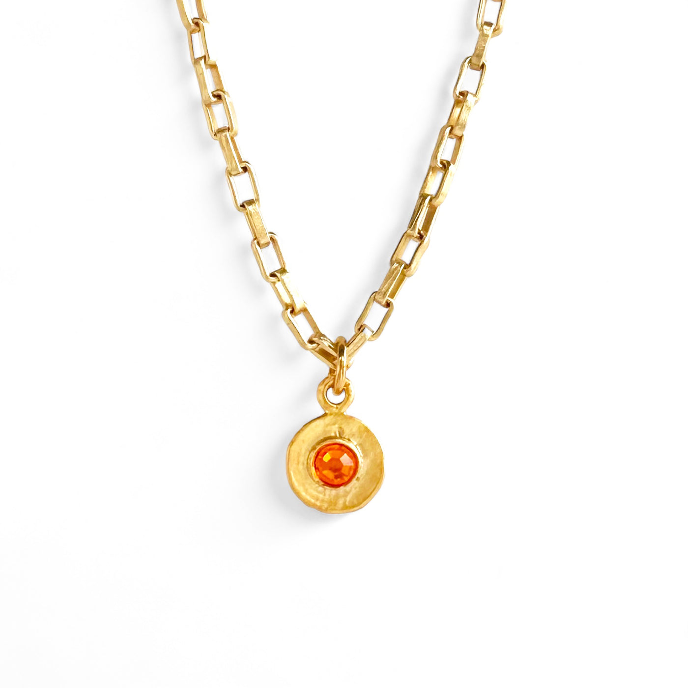 **Preorder** Sicily Crystal Necklace - Orange